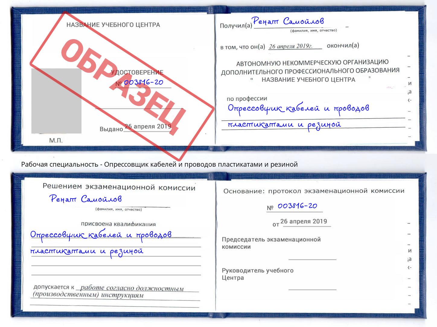 Опрессовщик кабелей и проводов пластикатами и резиной Шуя