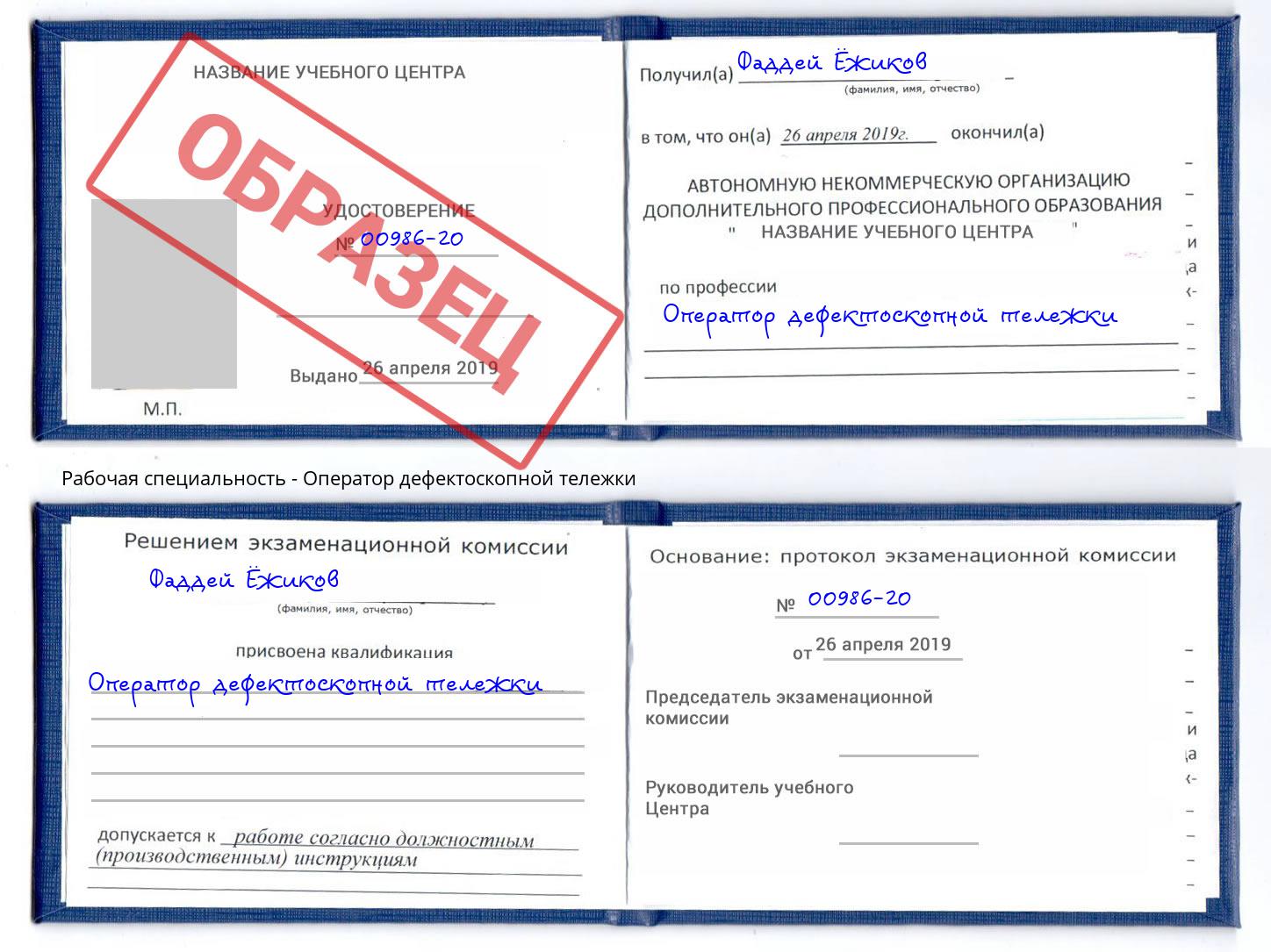 Оператор дефектоскопной тележки Шуя